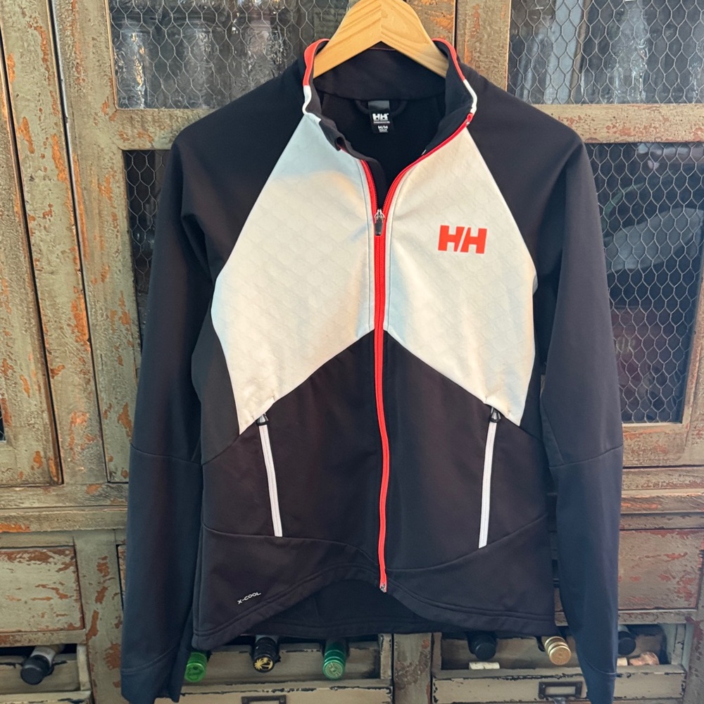 Helly Hansen Black and White Jacket with Red Trim